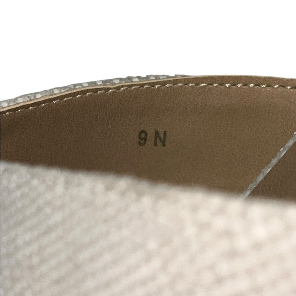 VAN ELi Tallis Cream Light Tan Snakeskin Embossed Leather Slide Sandals Size 9 N - Picture 7 of 7